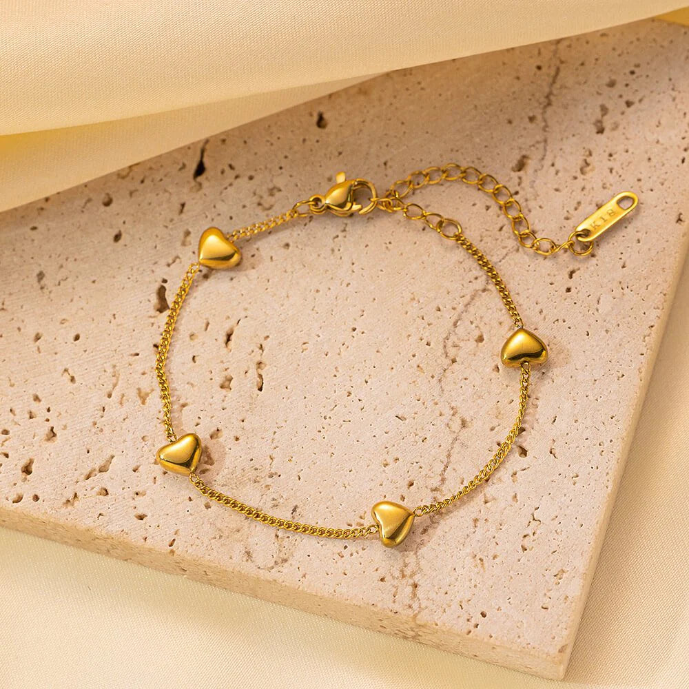 Forever Hearts Stainless Steel Bracelet for Women