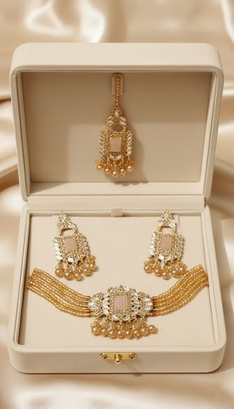 Stillness Kundan Glow Choker Watch Set for Women