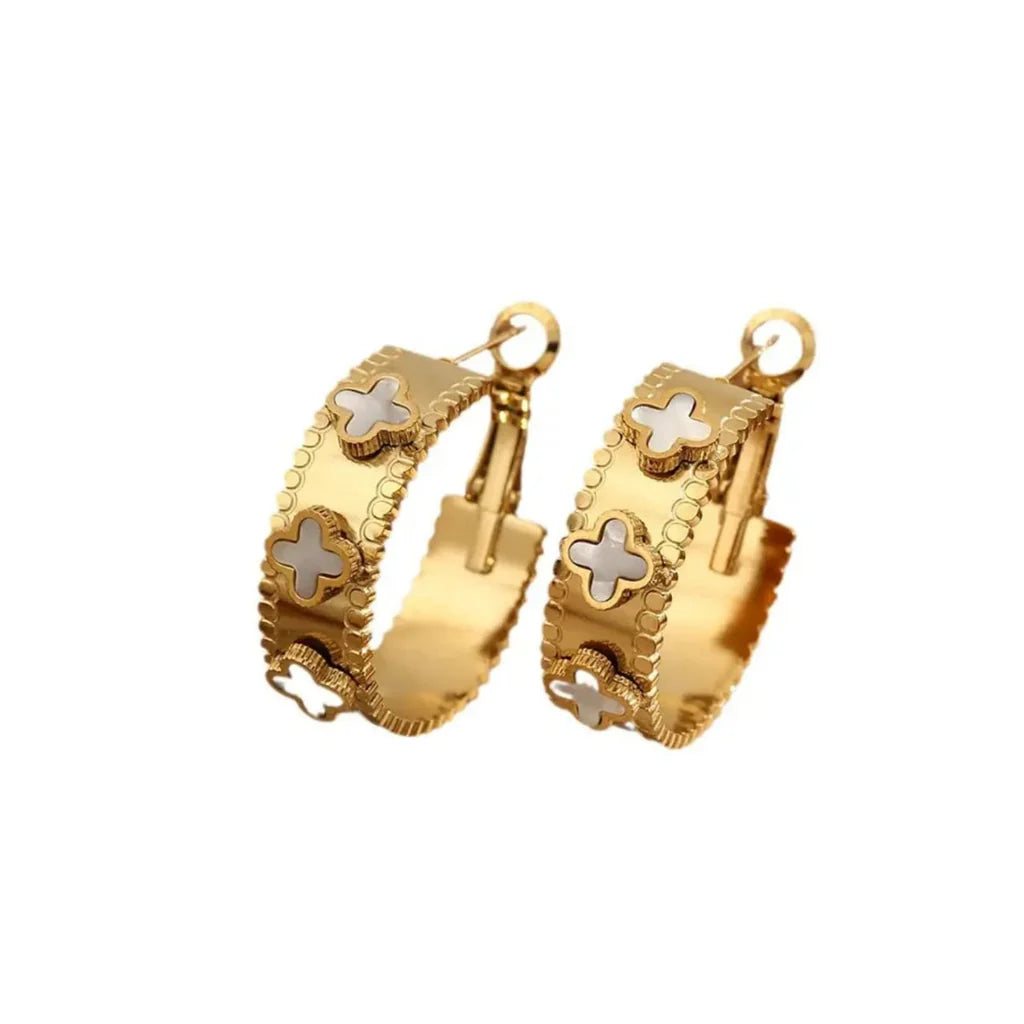 Stillness Clover Charm Earrings Edition for Women