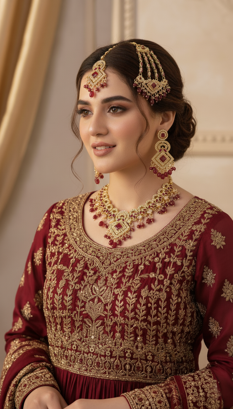 Royal Jhumer Bridal Kundan Set Complete Wedding Jewelry Collection | MeherZar Jewelry