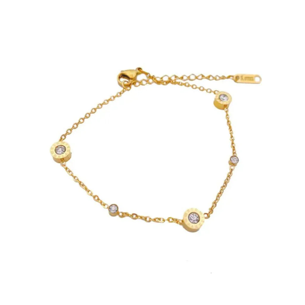 Stone Cartier Style Stainless Steel Bracelet for Women