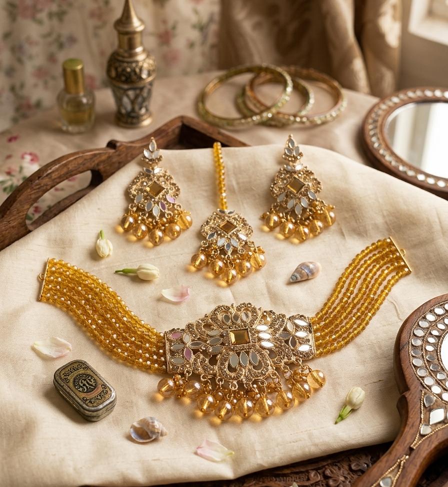 Elegant Farchi Kundan Choker Set for Women – Party Wear Edition