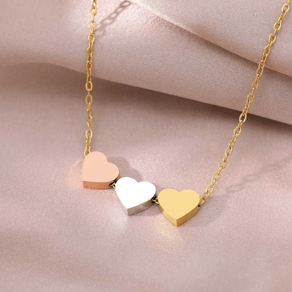 Triple Heart Elegance Locket Chain for Women