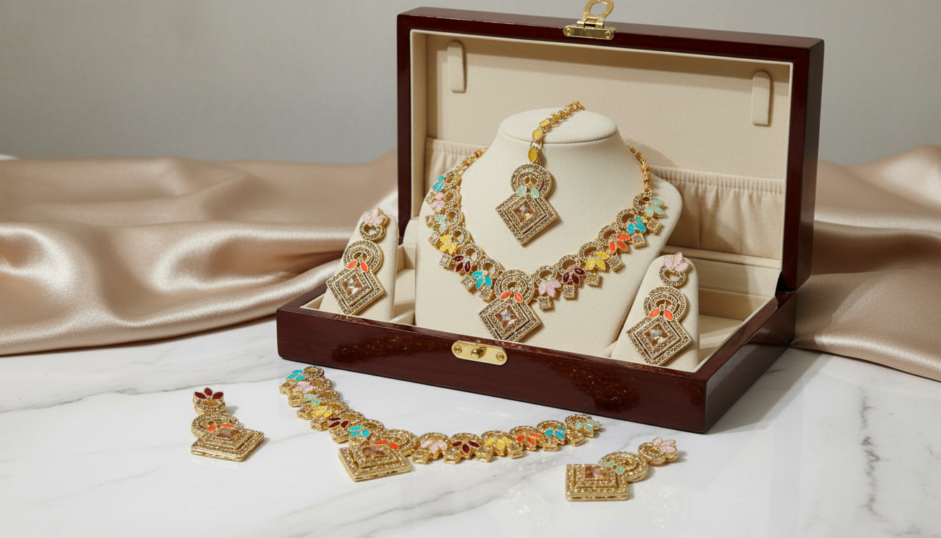Royal kite Kundan Elegance Jewelry Set Necklace, Earrings & Tikka | Bridal & Festive Collection ✨