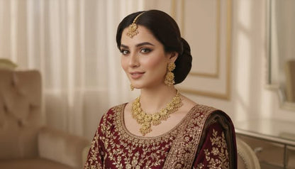 Stillness Full Kundan Flower Glow Set  Party Wear Edition for Women