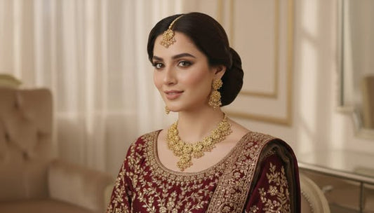Stillness Full Kundan Flower Glow Set  Party Wear Edition for Women