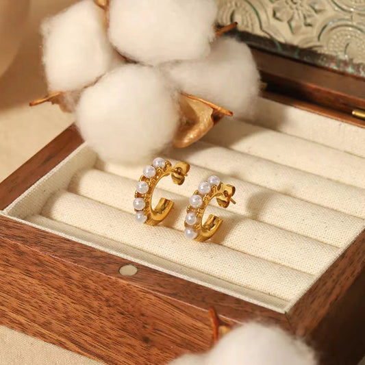 Stillness Pearl Elegance Earrings for Women