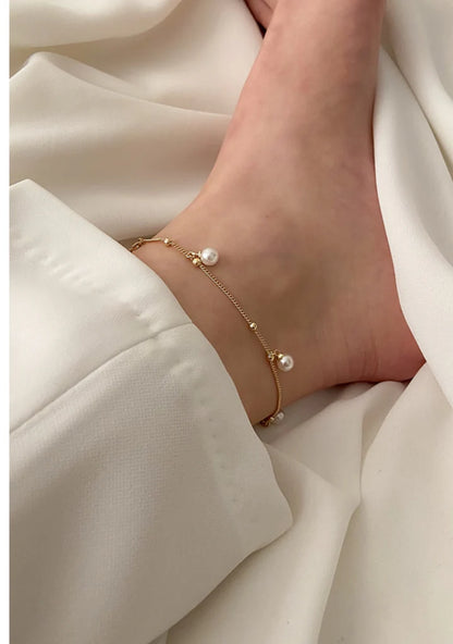 Stillness Pearl Grace Anklet for Women