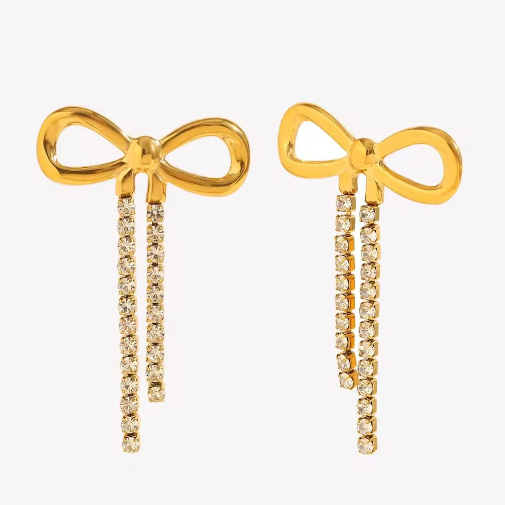 Stillness Bow Elegance Earrings for Women