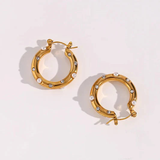 Stillness Pearl Studded Earrings for Women