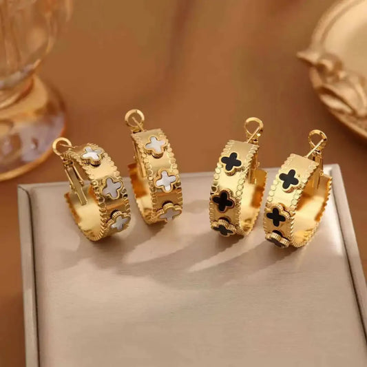 Stillness Clover Charm Earrings Edition for Women