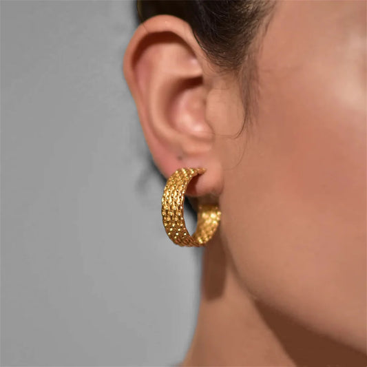 Stillness Weave Audrey Hoops for Women