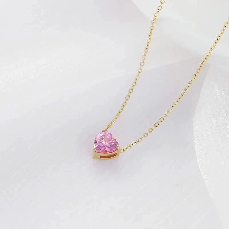 Blush Heart Mini Necklace for Women