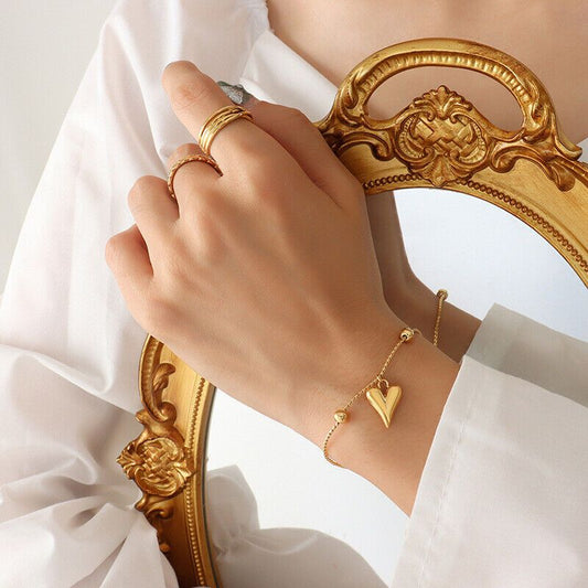 Timeless Heart Stainless Steel Bracelet for Women