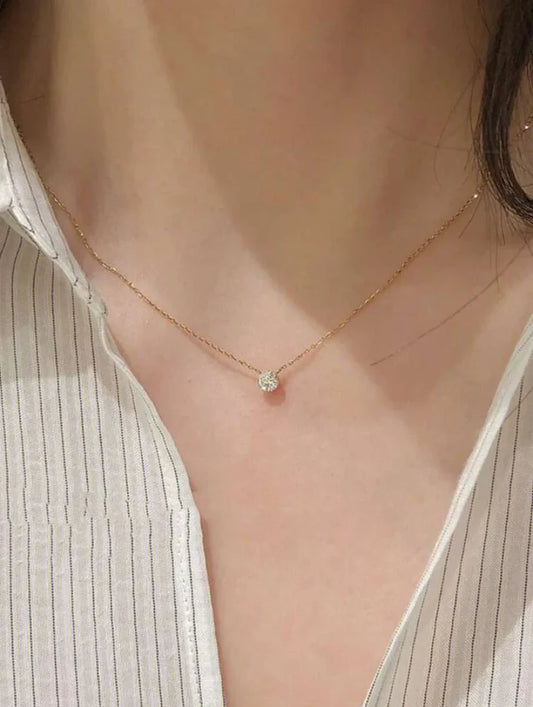 Stillness Solitaire Diamond Necklace for Women