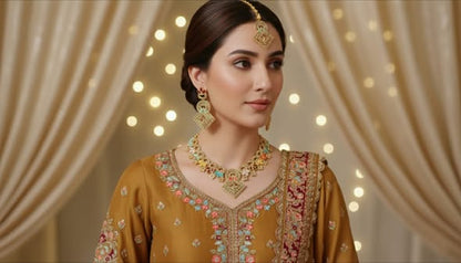 Stillness Royal Kite Kundan Elegance Jewelry Set for Women