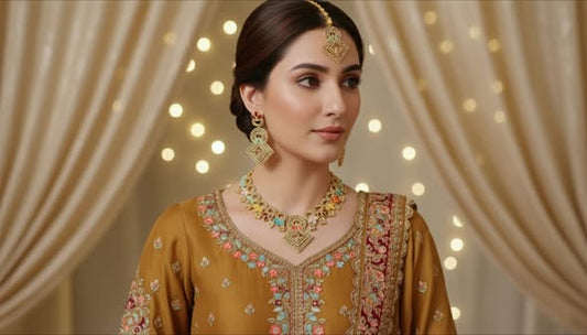 Stillness Royal Kite Kundan Elegance Jewelry Set for Women
