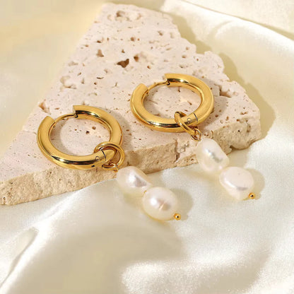 Stillness Pearl Dot Ball Earrings for Women