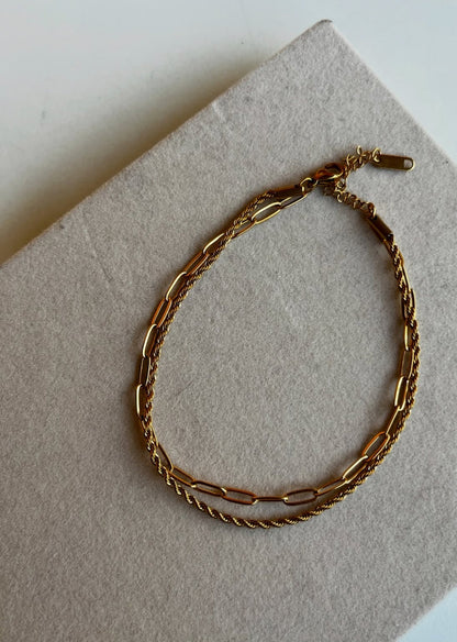 Stillness Dual Layer Anklet for Women