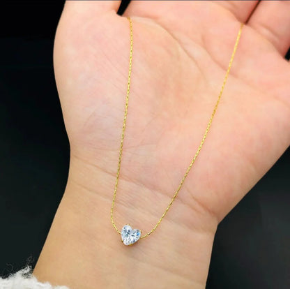 Stillness Heart Sparkle Stone Necklace for Women