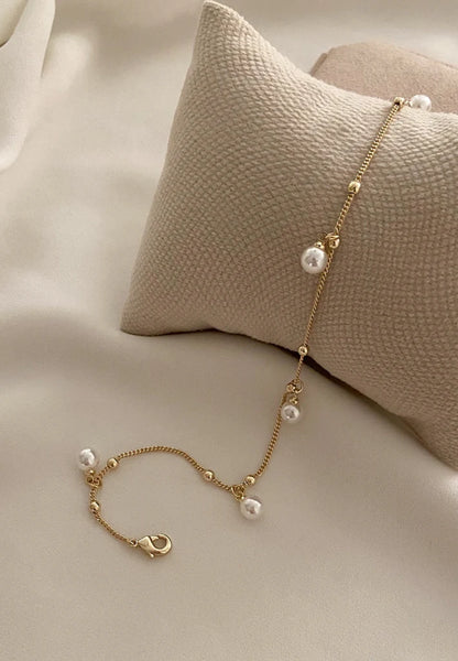 Stillness Pearl Grace Anklet for Women