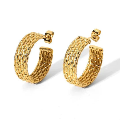 Stillness Weave Audrey Hoops for Women
