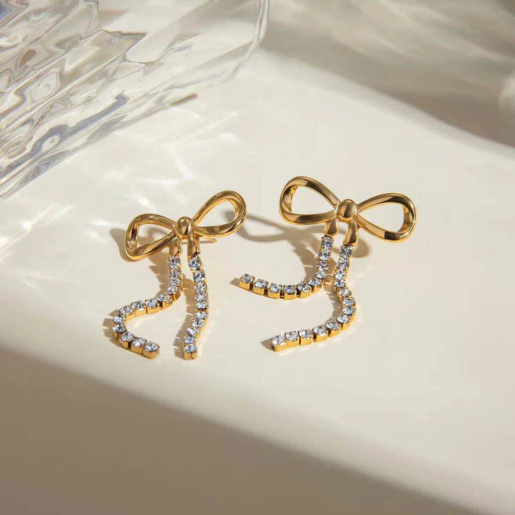 Stillness Bow Elegance Earrings for Women