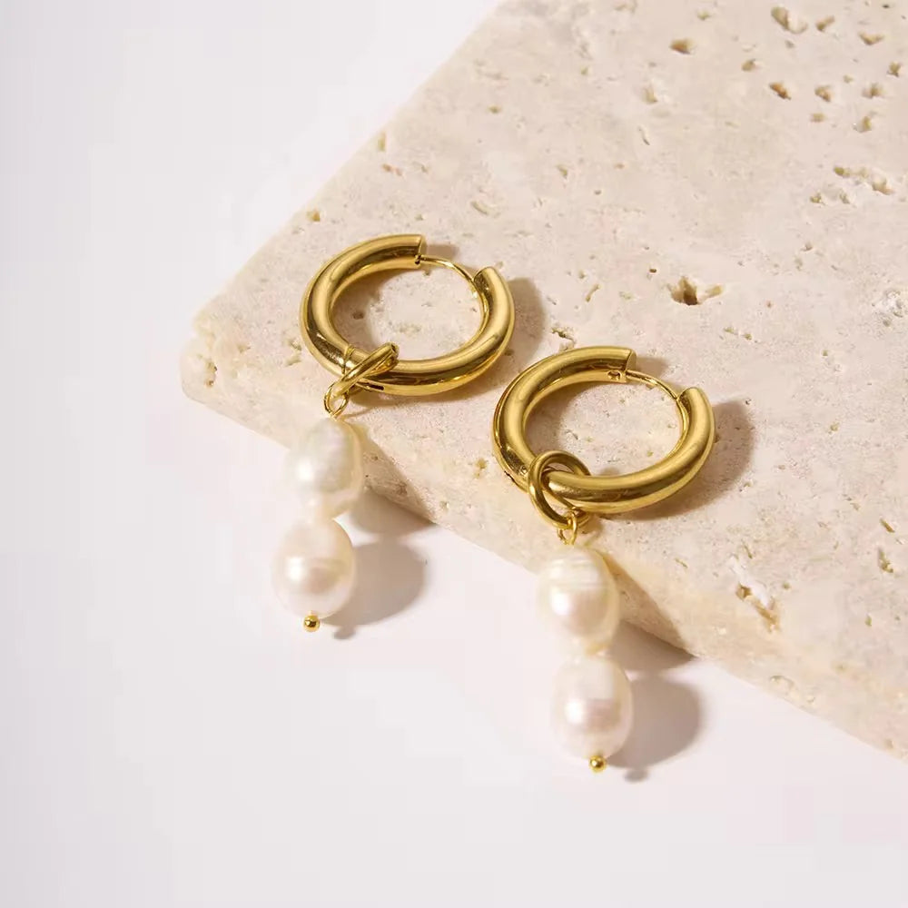 Stillness Pearl Dot Ball Earrings for Women