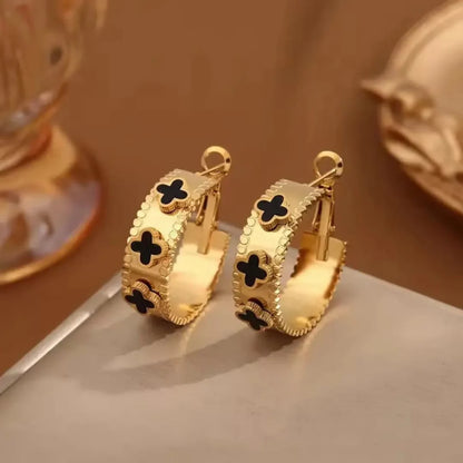 Stillness Clover Charm Earrings Edition for Women