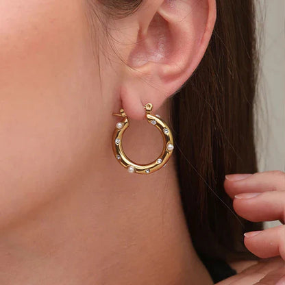 Stillness Pearl Studded Earrings for Women
