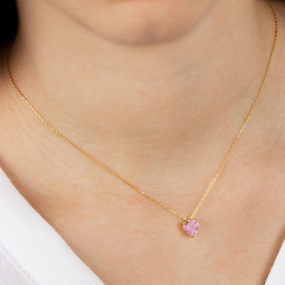 Blush Heart Mini Necklace for Women