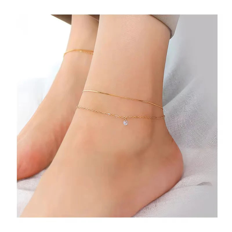 Stillness Matching Anklet &amp; Bracelet Set for Women