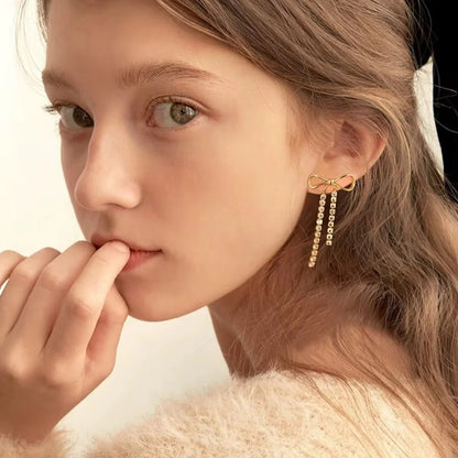 Stillness Bow Elegance Earrings for Women