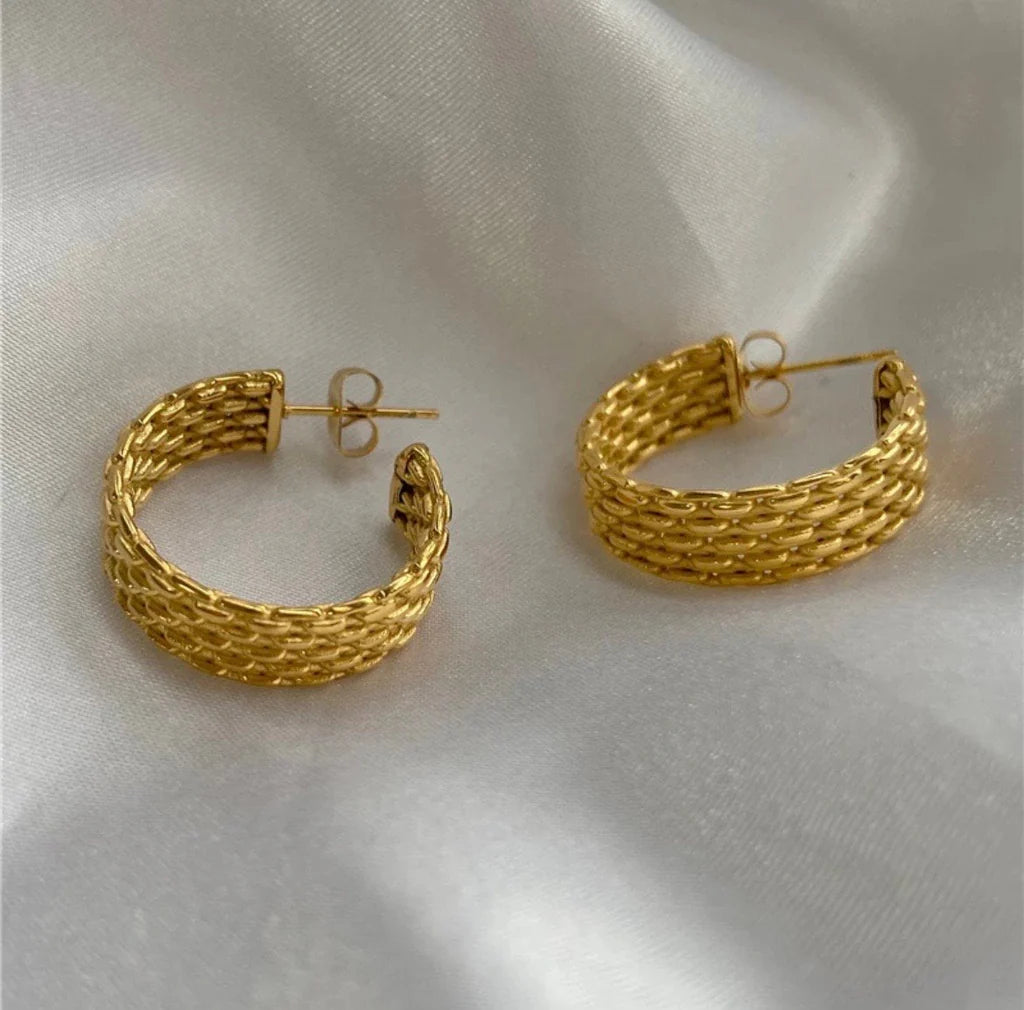 Stillness Weave Audrey Hoops for Women