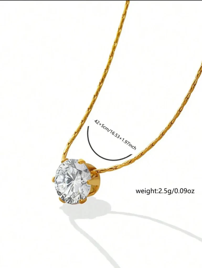 Stillness Solitaire Diamond Necklace for Women