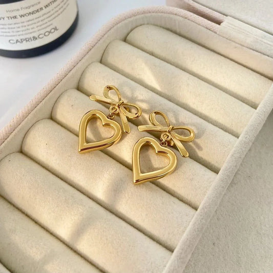 Stillness New Heart Stud Earrings for Women