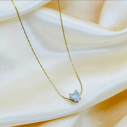 Stillness Heart Sparkle Stone Necklace for Women