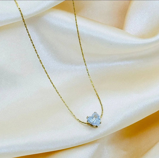 Stillness Heart Sparkle Stone Necklace for Women