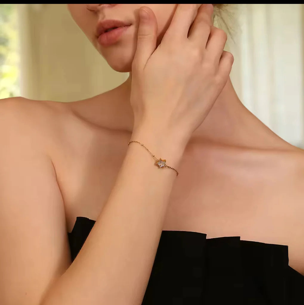 Celestial Star Stainless Steel Bracelet for Women