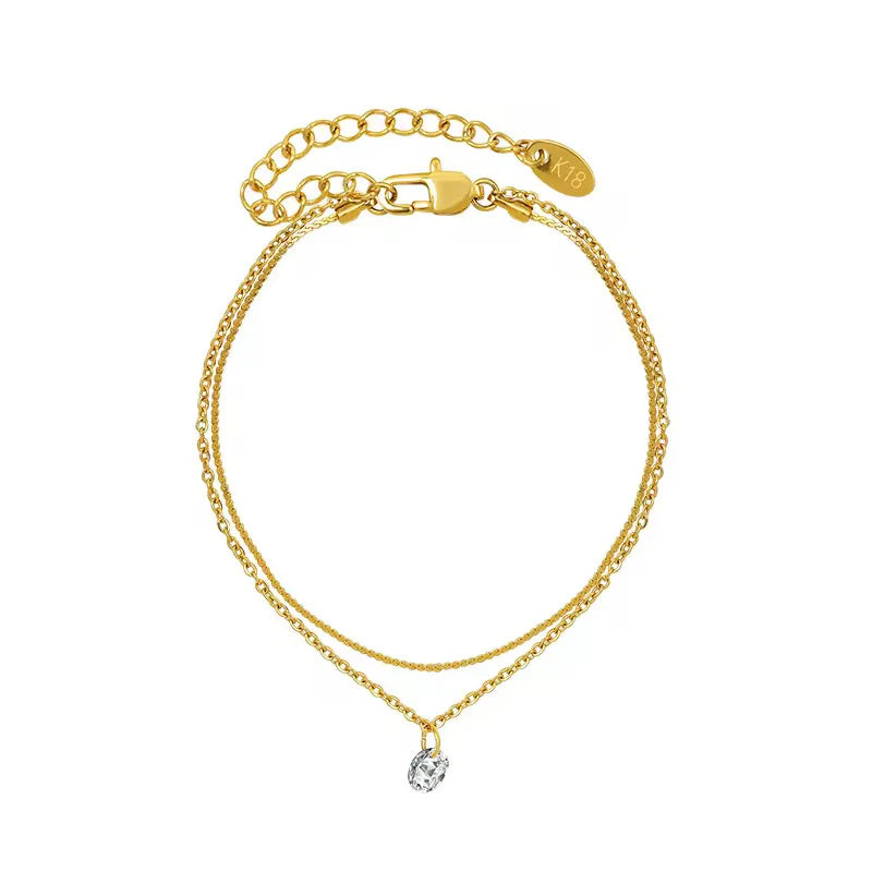 Stillness Matching Anklet &amp; Bracelet Set for Women