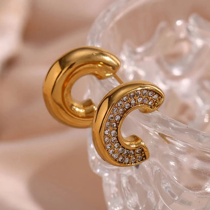 Stillness Glint Mini CZ Hoops for Women