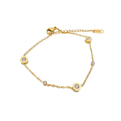 Stone Cartier Style Stainless Steel Bracelet for Women