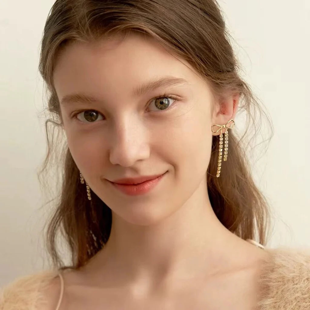 Stillness Bow Elegance Earrings for Women