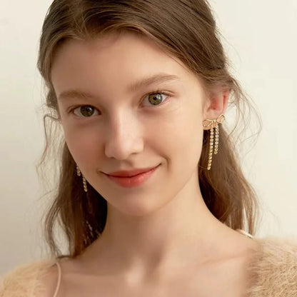 Stillness Bow Elegance Earrings for Women