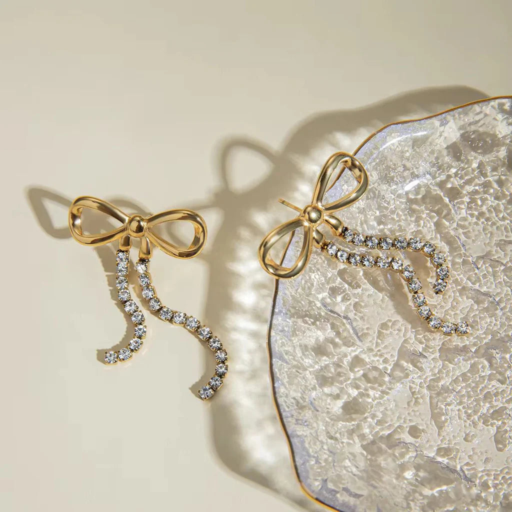Stillness Bow Elegance Earrings for Women