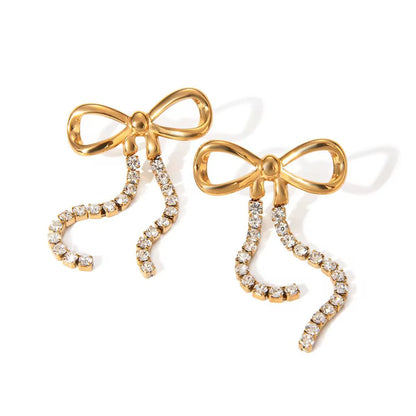 Stillness Bow Elegance Earrings for Women