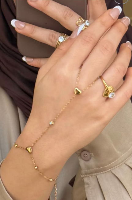 Sweetheart Luxury Hand Chain for Women – 316L Stainless Steel Collection