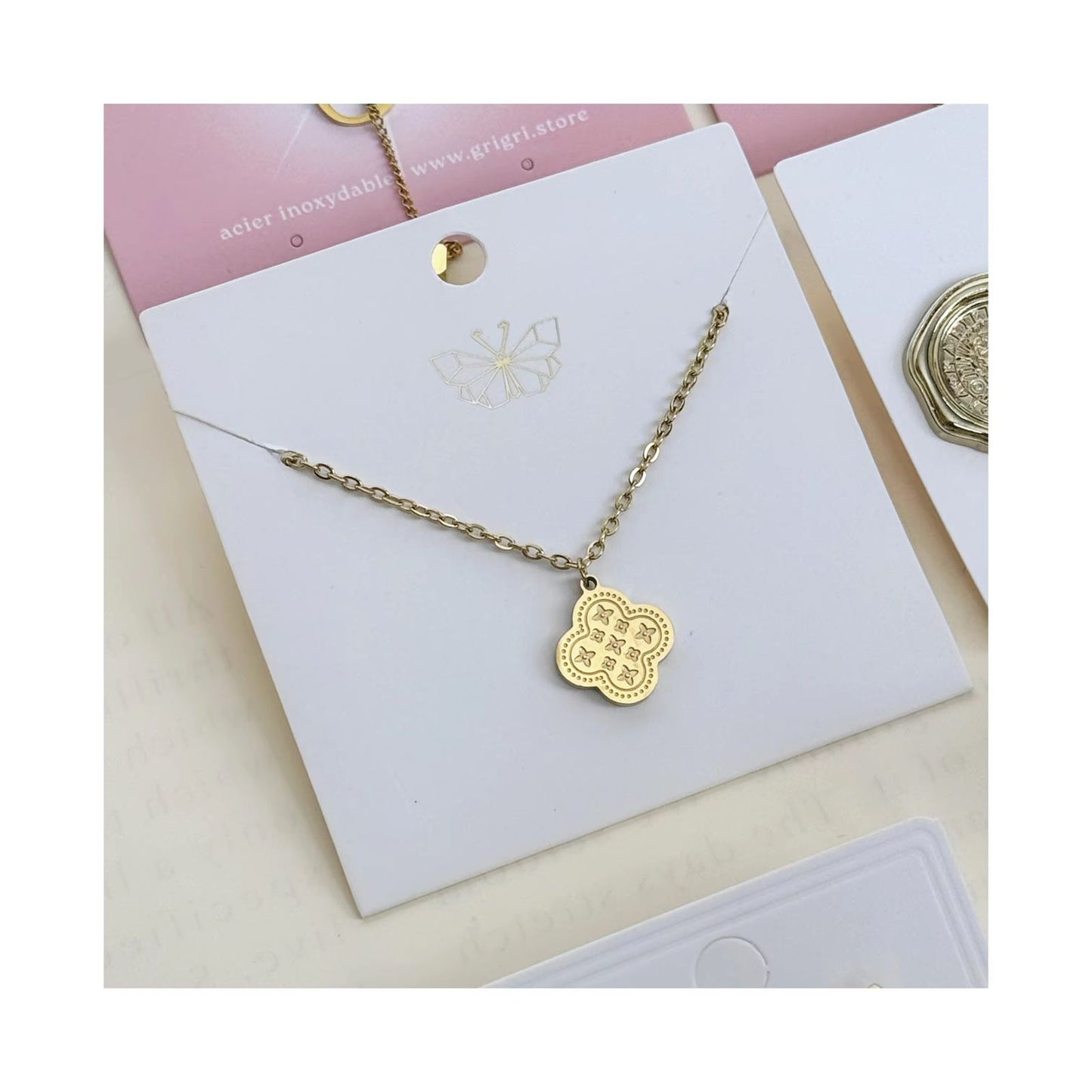 Stillness Luxury Stainless Steel Necklace & amp  Earrings Set for Women