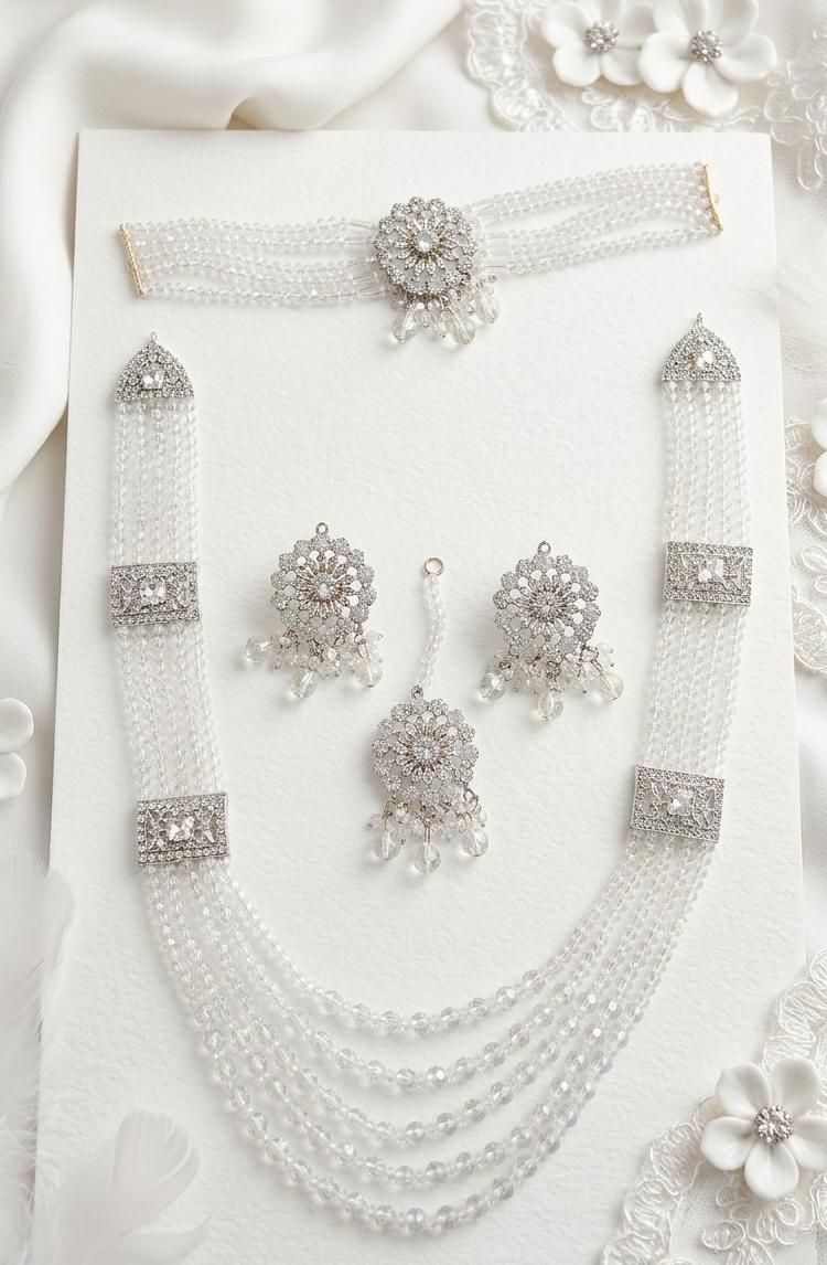 Stillness Floral Design Choker & amp Mala Set for Women