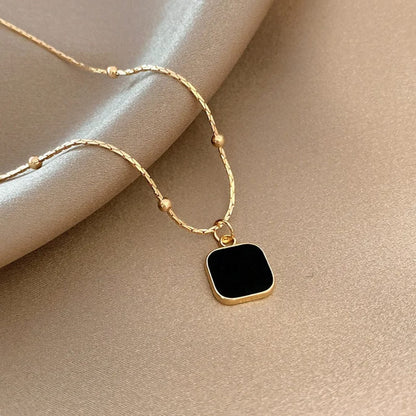 Lunara Signature Stone Stainless Steel Locket Chain for Women